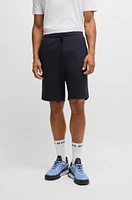 Stretch-cotton regular-fit shorts with sandwich logo