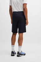 Stretch-cotton regular-fit shorts with sandwich logo