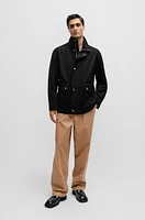 BOSS - Regular-fit jacket with high collar Black