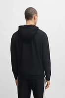 BOSS x MATTEO BERRETTINI Regular-fit zip-up hoodie with signature-stripe artwork