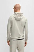 BOSS x MATTEO BERRETTINI Regular-fit zip-up hoodie with signature-stripe artwork