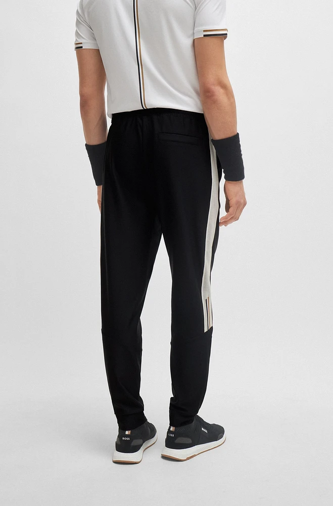 BOSS x Matteo Berrettini tracksuit bottoms with contrast tape and branding