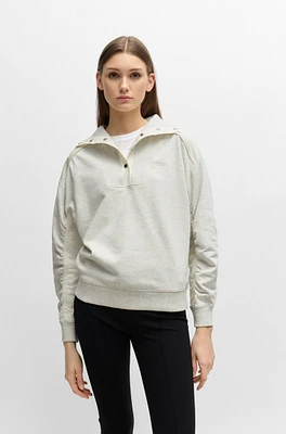 Regular-fit hybrid sweatshirt with metallic trims