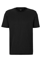 Structured-cotton T-shirt with mercerized finish