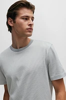 Structured-cotton T-shirt with mercerized finish