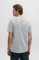 Structured-cotton T-shirt with mercerized finish