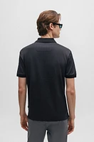 Structured-cotton polo shirt with mercerized finish