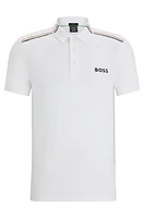 BOSS x Matteo Berrettini slim-fit polo shirt with signature stripes