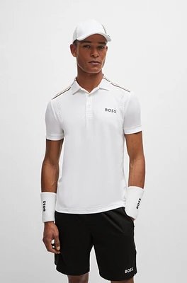 BOSS x Matteo Berrettini slim-fit polo shirt with signature stripes