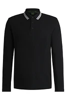 Cotton-piqué polo shirt with contrast logo