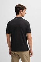 Cotton-piqué slim-fit polo shirt with tonal logo