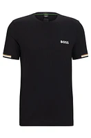 BOSS x Matteo Berrettini waffle-fabric T-shirt with signature-stripe artwork