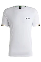 BOSS x Matteo Berrettini Camiseta de tejido rejilla con diseño rayas la marca