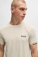 BOSS x Matteo Berrettini waffle-fabric T-shirt with signature-stripe artwork