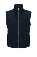 Regular-fit gilet with quilting and inside zip pockets