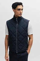 Regular-fit gilet with quilting and inside zip pockets