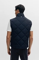 Regular-fit gilet with quilting and inside zip pockets