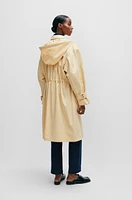 Water-repellent parka jacket cotton twill
