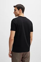 Stretch-cotton regular-fit T-shirt with contrast logo