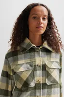 Relaxed-fit jacket checked fabric with patch pockets