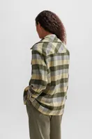 Relaxed-fit jacket checked fabric with patch pockets