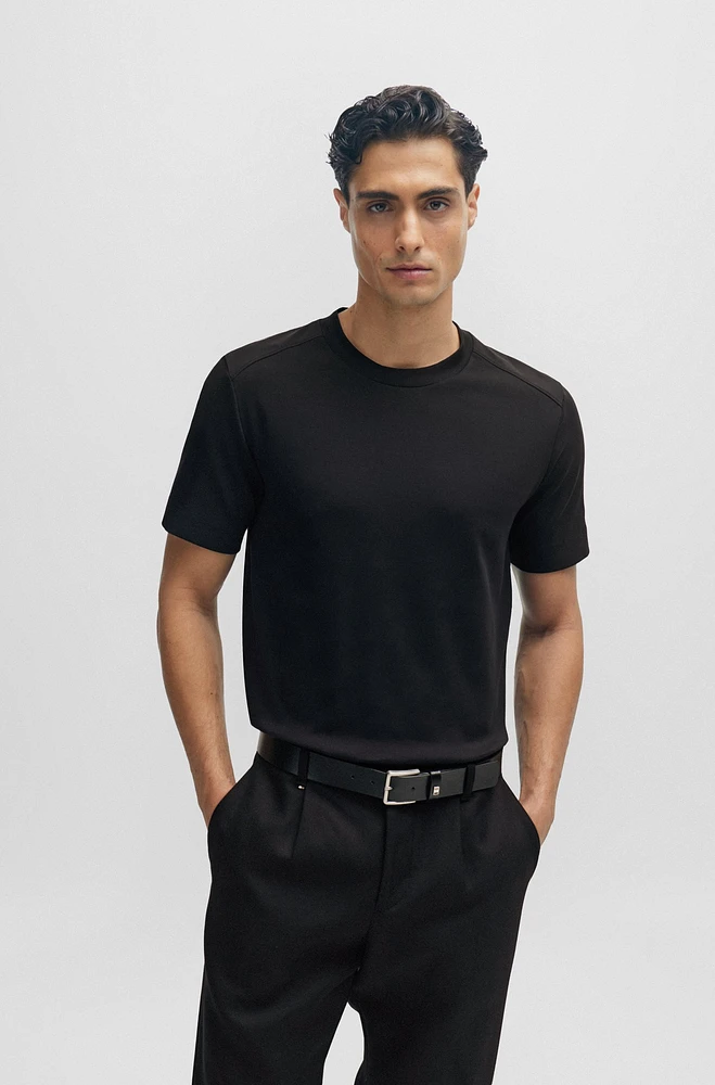 Regular-fit T-shirt mercerized stretch cotton