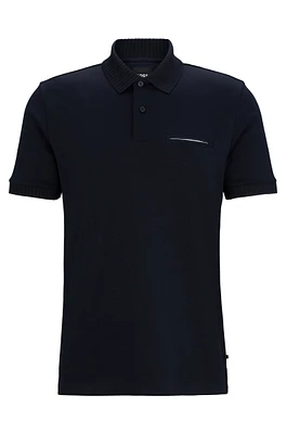 Polo shirt with moisture management