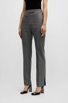 Slim-fit trousers Italian virgin-wool sharkskin