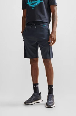 Regular-fit shorts with contrasting logo print