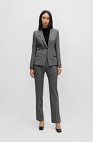 Slim-fit jacket Italian virgin-wool sharkskin