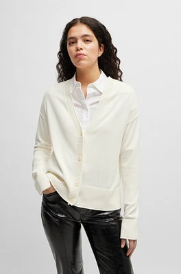 Regular-fit cardigan with button front