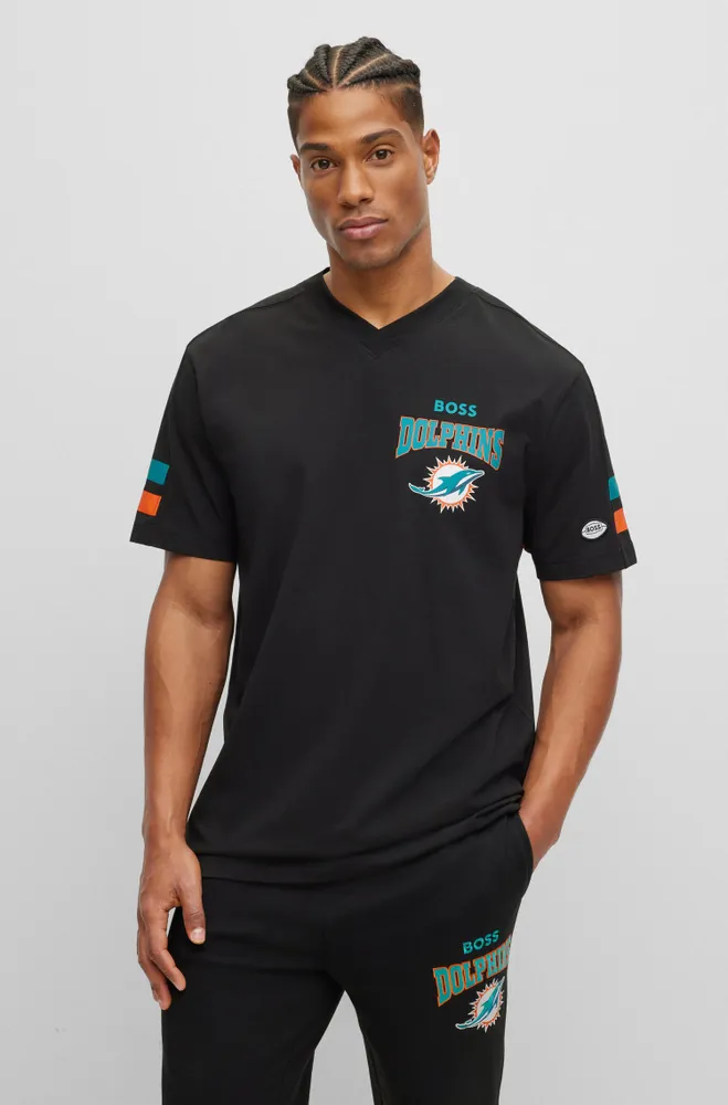 BOSS x NFL cotton-blend T-shirt with collaborative branding