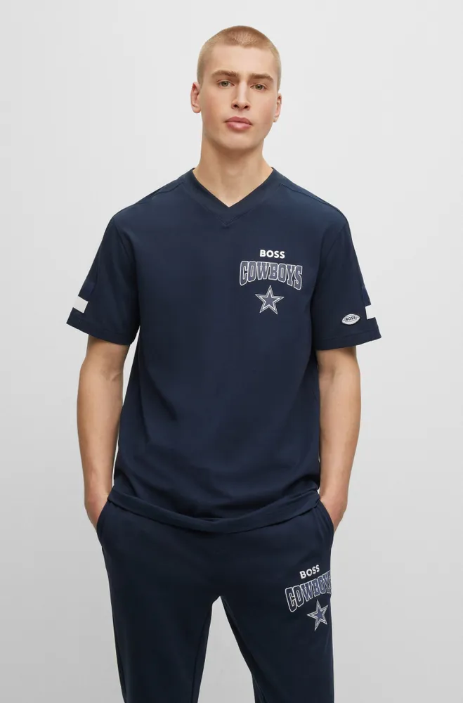 BOSS - BOSS x NFL long-sleeved polo shirt with collaborative branding