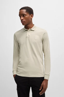 Extra-slim-fit stretch-cotton shirt with logo tape