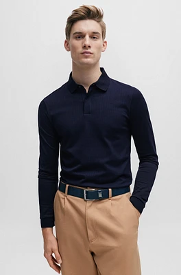 Stretch-cotton polo shirt a slim fit