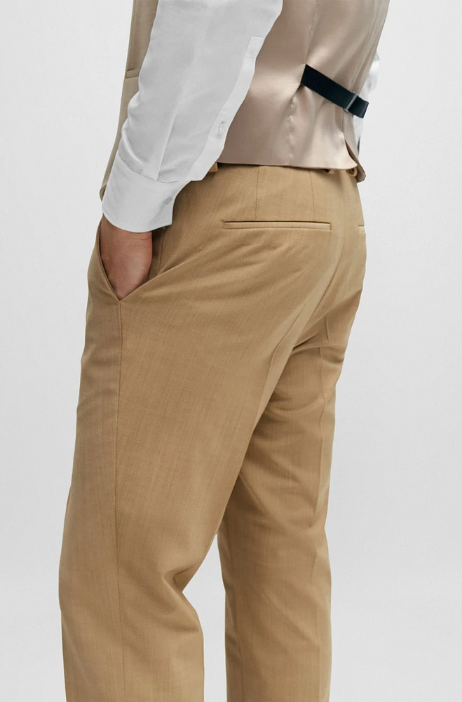 Pantalones slim fit de tejido superflexible estampado