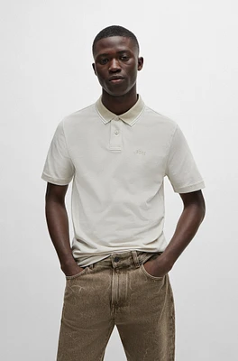 Relaxed-fit polo shirt Oxford-piqué cotton