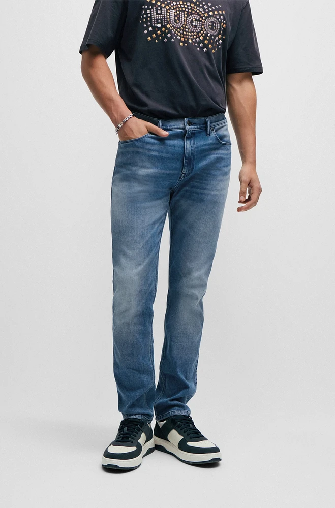 Slim-fit jeans blue comfort-stretch denim