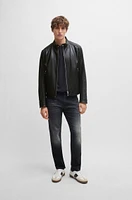 Regular-fit jeans black Italian cashmere-touch denim