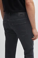 Regular-fit jeans black Italian cashmere-touch denim