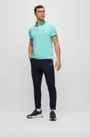 Interlock-cotton polo shirt with structured collar and logo