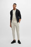 Tapered-fit trousers easy-iron stretch poplin