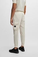 Tapered-fit trousers easy-iron stretch poplin