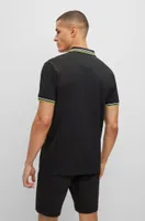 Slim-fit polo shirt stretch piqué