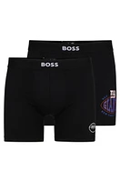 BOSS x NFL two-pack of boxer briefs with collaborative branding