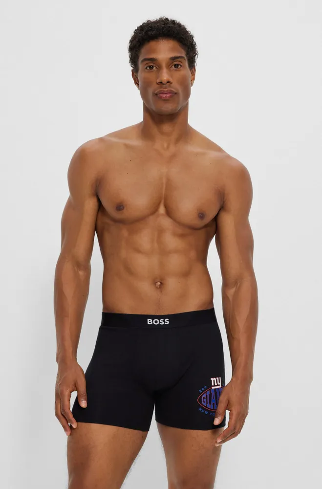 BOSS x NFL two-pack of boxer briefs with collaborative branding