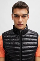 Lightweight water-repellent gilet with down filling