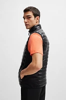 Lightweight water-repellent gilet with down filling