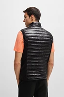 Lightweight water-repellent gilet with down filling