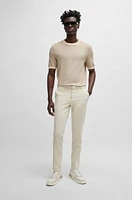 Slim-fit regular-rise chinos stretch cotton